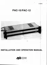 MACOM PAC-10 Installation And Operation Manual preview