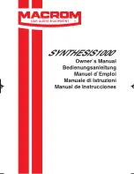 Macrom 1000 Owner'S Manual предпросмотр