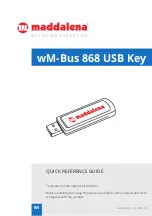 MADD wM-Bus 868 USB Key Quick Reference Manual preview