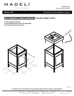 Предварительный просмотр 3 страницы Madeli Encore B710-20-001 Series Specification & Installation Manual