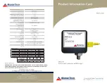 MadgeTech PRTC210 Product Information Card preview