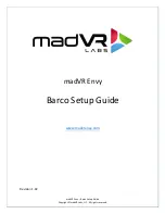 madVR Labs Envy Barco Setup Manual preview