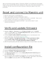 Preview for 2 page of Maestro E206XT Quick Start Manual