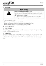 Preview for 12 page of Mafell FM 1000 Operating/Safety Instructions Manual