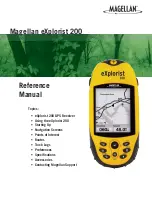 Magellan eXplorist 200 - Hiking GPS Receiver Reference Manual preview
