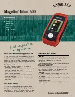 Magellan Triton 500 - Hiking GPS Receiver Specifications preview