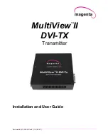 Preview for 1 page of Magenta MultiView II DVI-TX Installation And User Manual