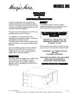 Magic Aire HB Series Installation & Operation Manual preview