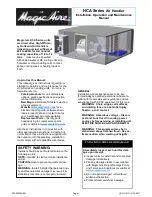 Magic Aire HCA Series Installation, Operation And Maintenance Manual preview