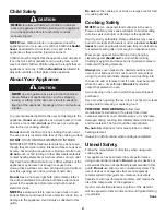 Preview for 3 page of Magic Chef CER3725AGW User Manual