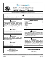 Preview for 1 page of Magic-pac HWC8 V Series Installation Instructions Manual