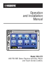 Magnadyne M4-LCD Operation And Installtion Manual preview