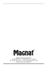 Preview for 16 page of Magnat Audio PROFECTION 216 Owners Manual And Warranty Document