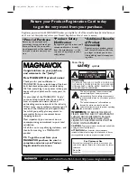 Предварительный просмотр 2 страницы Magnavox 13MDTD20 - Dvd-video Player User Manual