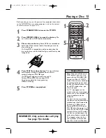 Предварительный просмотр 13 страницы Magnavox 13MDTD20 - Dvd-video Player User Manual