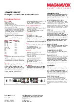 Preview for 2 page of Magnavox 15MF227B - Hook Up Guide Specifications