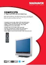 Preview for 1 page of Magnavox 15MF237S - Hook Up Guide Specifications