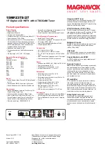 Preview for 2 page of Magnavox 15MF237S - Hook Up Guide Specifications