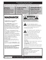 Preview for 2 page of Magnavox 15MF605T - 15" Lcd Tv Owner'S Manual