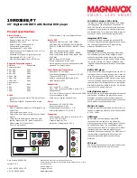 Preview for 2 page of Magnavox 19MD358B - 19" LCD TV Product Specifications