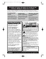Предварительный просмотр 5 страницы Magnavox 19MDTR20 - Dvd-video Player Manual Del Usuario