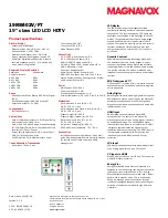Preview for 2 page of Magnavox 19ME402V Product Specifications