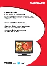 Magnavox 19MF338B - 19" LCD TV Quick Manual preview