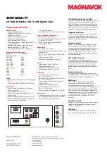 Предварительный просмотр 2 страницы Magnavox 19MF338B - 19" LCD TV Quick Manual