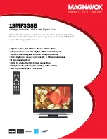 Magnavox 19MF338B - 19" LCD TV Specification Sheet preview