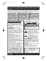 Preview for 2 page of Magnavox 20MC4206 - Tv/dvd Combination Mode D'Emploi