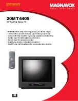 Предварительный просмотр 1 страницы Magnavox 20MT4405 - 20" Real Flat Stereo Tv Specifications