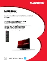 Preview for 1 page of Magnavox 24ME403V Manual
