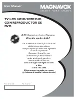 Magnavox 26MD251D - 26" Lcd Hd Flat Tv Manual Del Usuario preview