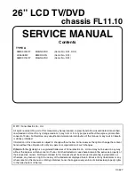 Preview for 1 page of Magnavox 26md301b/f7 Service Manual