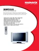 Magnavox 32MF231D - Hook Up Guide Specifications предпросмотр