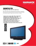 Preview for 1 page of Magnavox 32MF337B - Hook Up Guide Specification