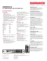 Preview for 2 page of Magnavox 32MF337B - Hook Up Guide Specification