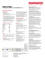 Preview for 2 page of Magnavox 32MF337B - Hook Up Guide Specifications