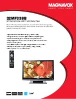 Preview for 1 page of Magnavox 32MF338B - 32" LCD TV Specification