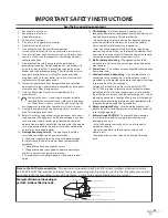 Предварительный просмотр 3 страницы Magnavox 32MF339B - 32" LCD TV User Manual