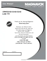 Magnavox 37MF231D - Hook Up Guide User Manual preview