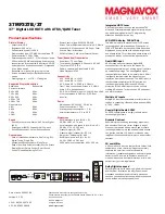 Preview for 2 page of Magnavox 37MF337B - Hook Up Guide Specifications