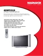 Magnavox 42MF231D - Hook Up Guide Specification Sheet preview