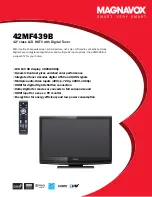 Magnavox 42MF439B - 42" LCD TV Brochure preview