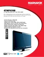 Magnavox 47MF439B - 47" LCD TV Specification preview