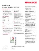 Preview for 2 page of Magnavox 50ME313V Specifications