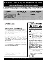Preview for 1 page of Magnavox 50ML8205D - 50" Hd Dlp™ Projection Tv Manual Del Usuario