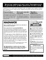Preview for 2 page of Magnavox 51MP6100D - 51" Widescreen Hd Ready Tv Manual De L'Utilisateur