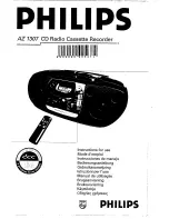 Preview for 1 page of Magnavox AZ1307 - Portable Radio Cass Rec Mode D'Emploi