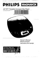 Magnavox AZ7271 - Cd Personal Manuel Du Propriétaire preview
